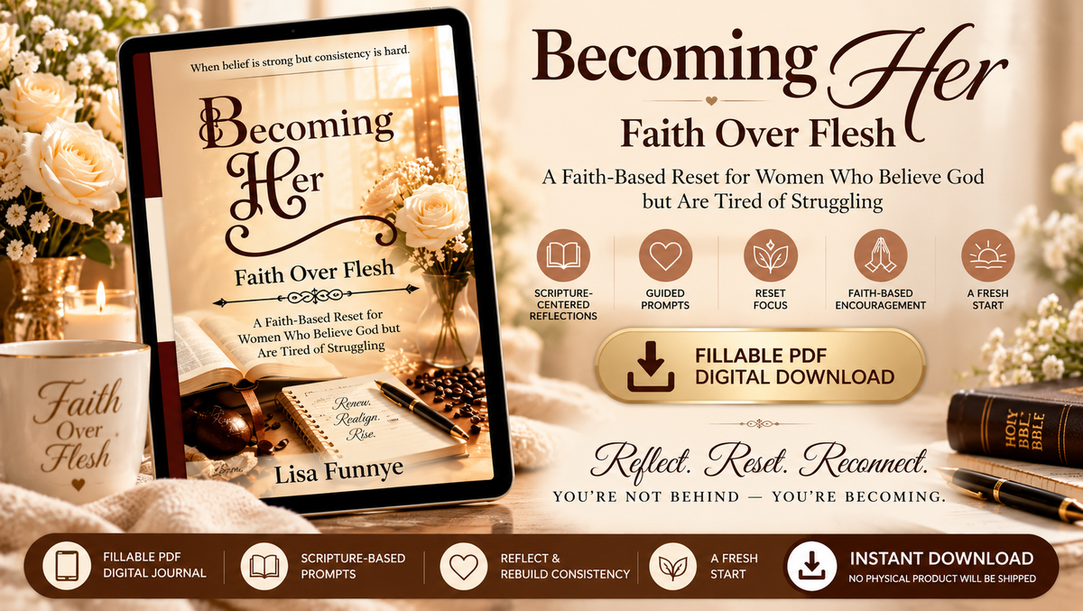 Becoming Her: Faith Over Flesh | Fillable Digital Journal