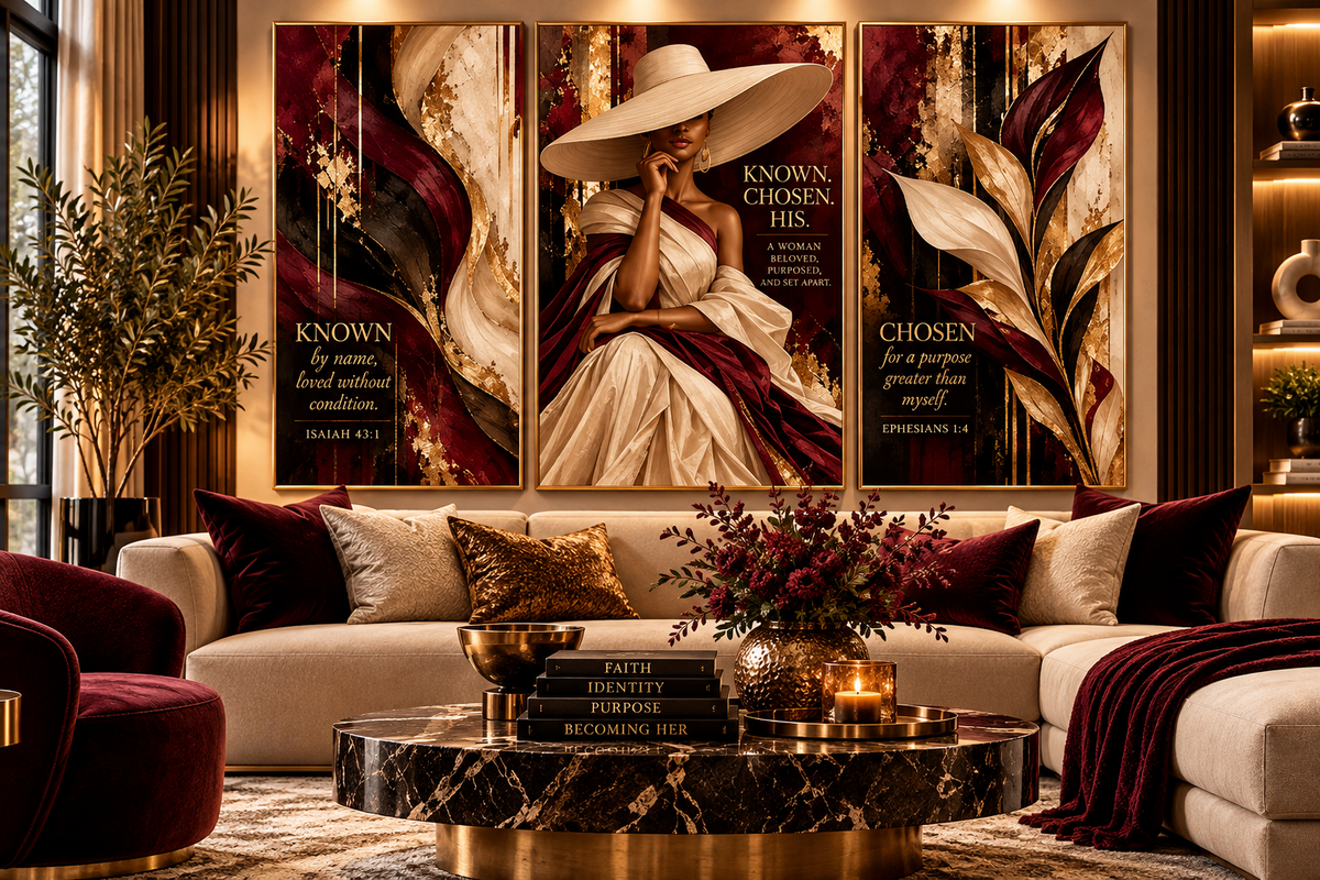 Known. Chosen. His. — Becoming Her Scripture Art Collection