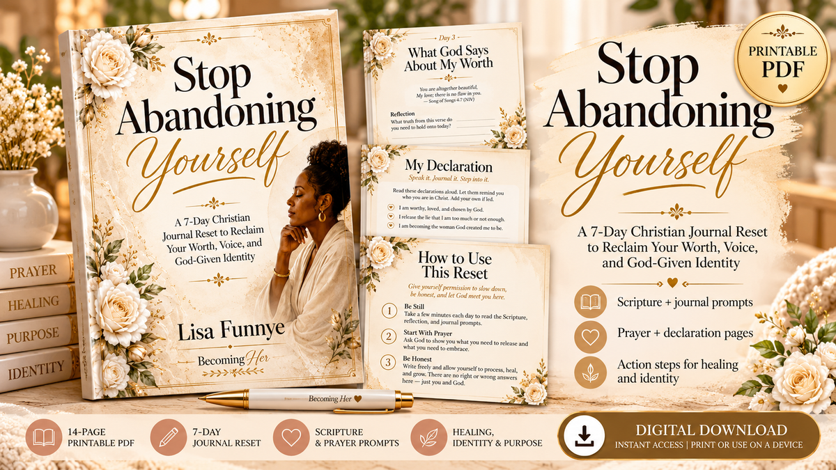 Stop Abandoning Yourself: A 7-Day Christian Journal Reset