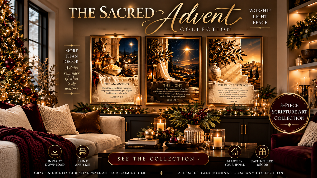 The Sacred Advent | Christian Christmas Wall Art Collection